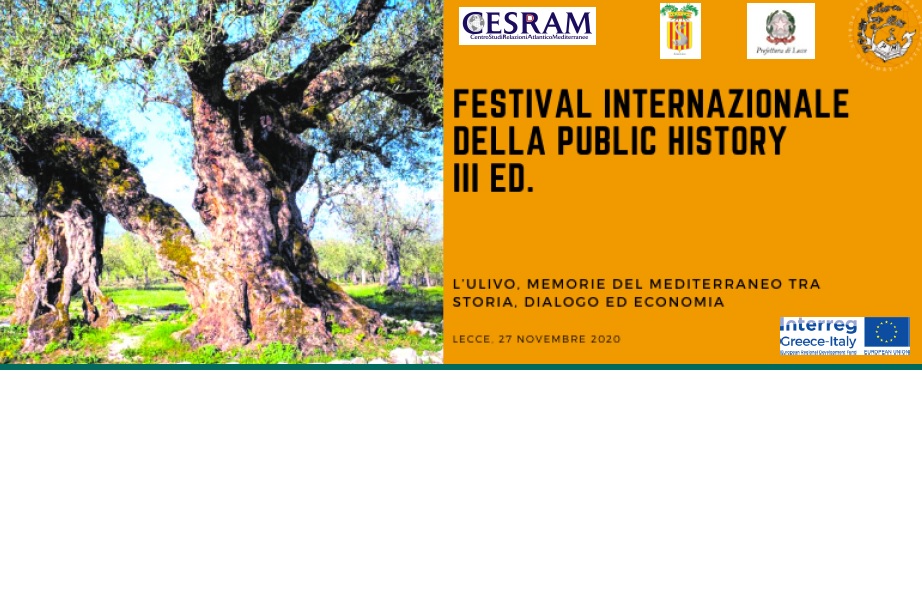 Festival della Public History: l’ulivo,  memorie del Mediterraneo tra storia, dialogo ed economia