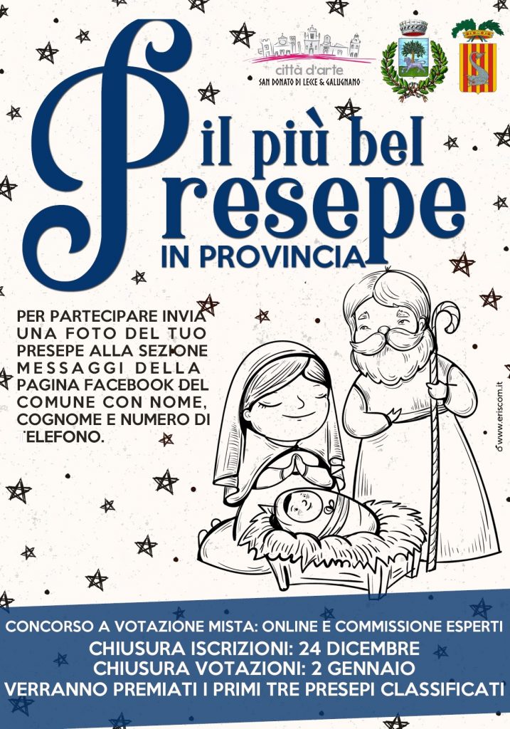 Il più bel Presepe in famiglia: Provincia e Comune di San Donato lanciano il concorso online per superare le distanze