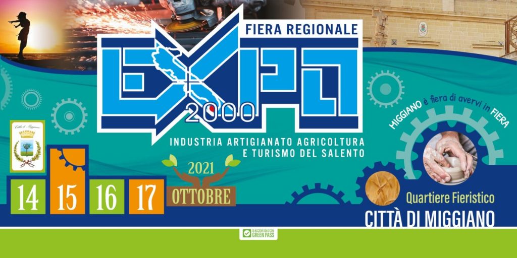 Expo 2000 – Industria Agricoltura Artigianato e Turismo del Salento: domani, a Palazzo Adorno, la presentazione della fiera regionale di Miggiano