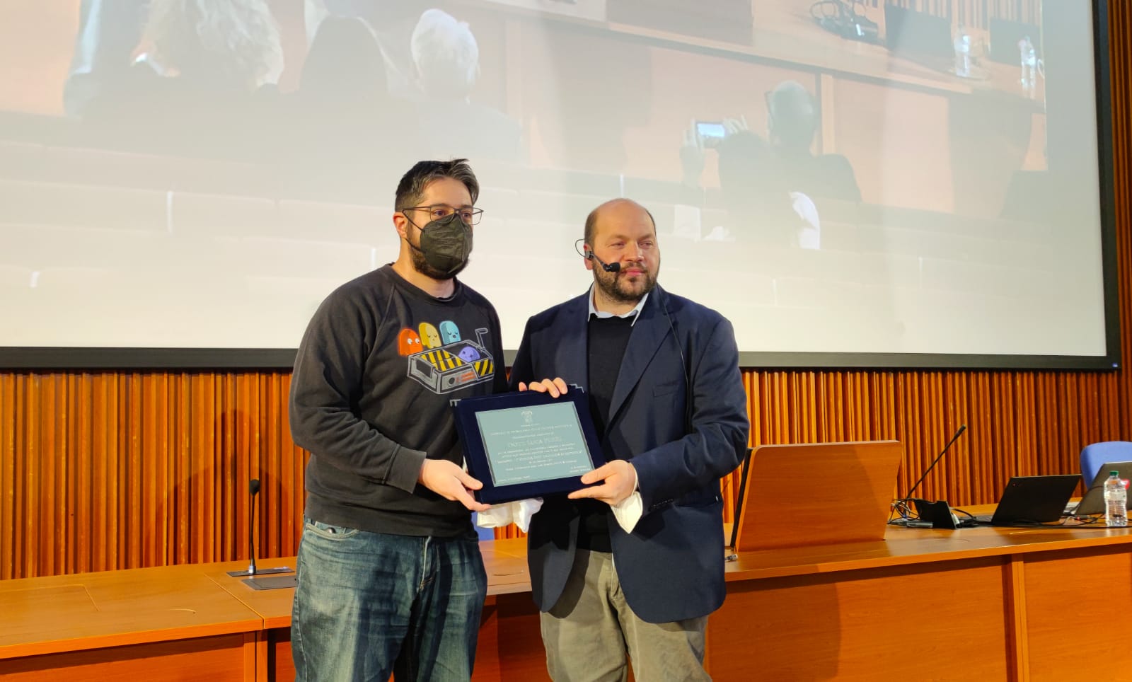 Cerimonia Luca Perri Giornate promozione cultura scientifica