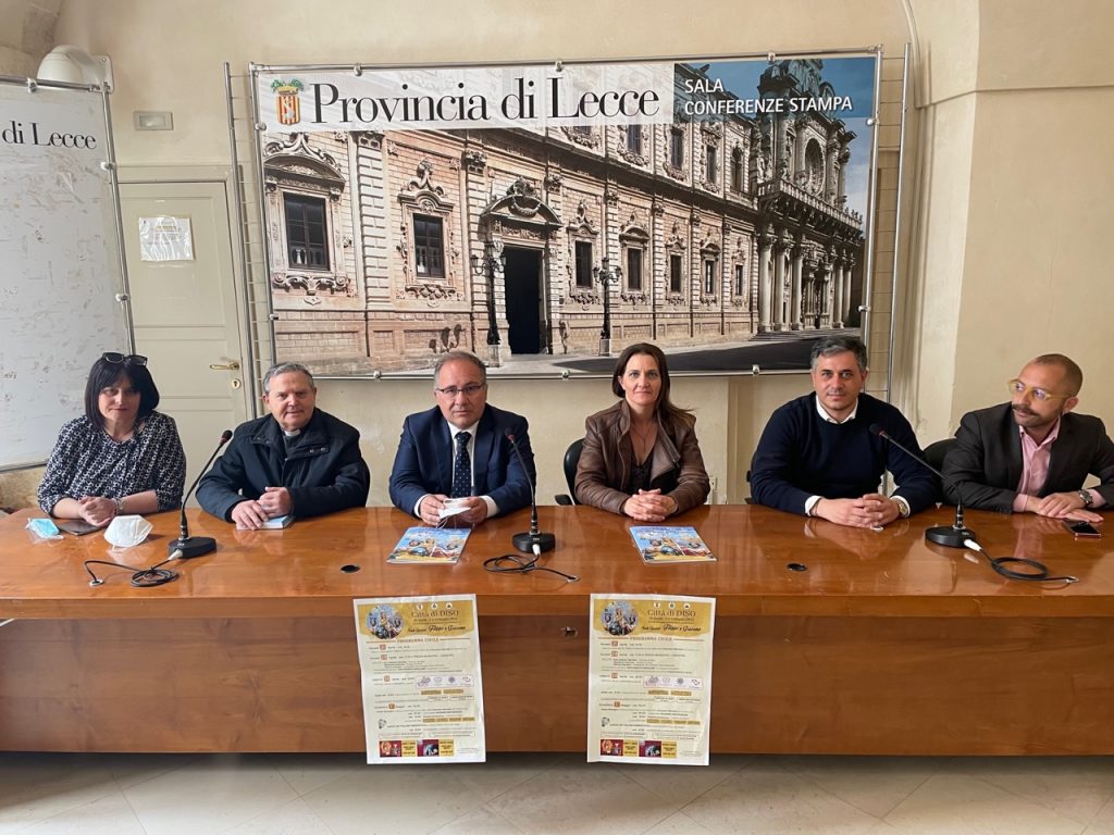 Tutto pronto a Diso per celebrare i Patroni Filippo e Giacomo: presentato oggi in Provincia l’atteso evento in programma da domani al 3 maggio