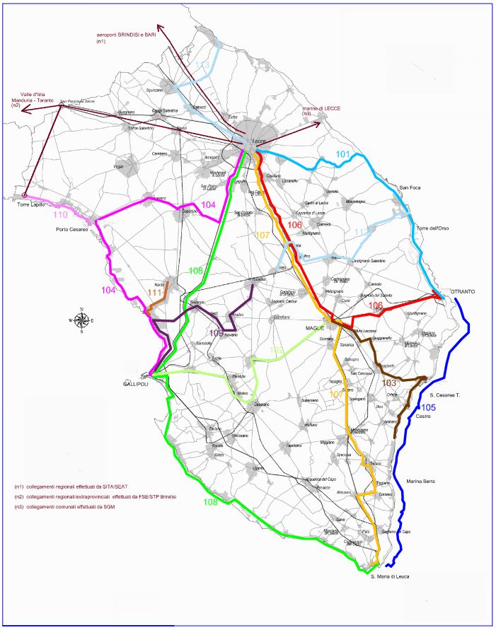 Potenziate le linee secondarie di “SalentoinBus 2022”. Ecco le località interessate