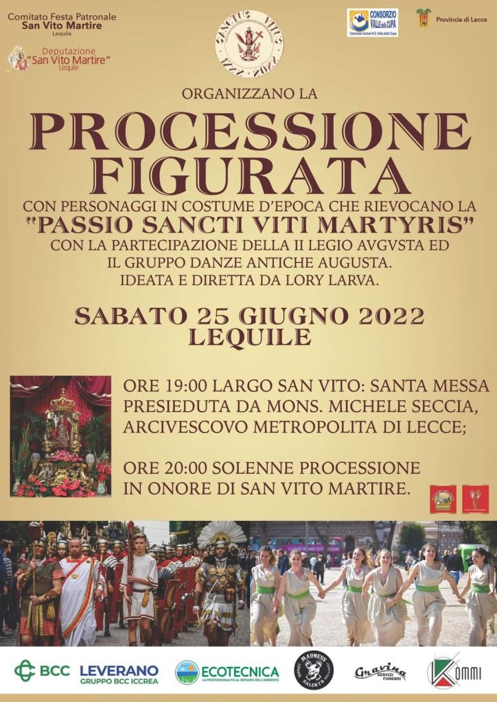 Processione figurata di San Vito Martire a Lequile: domani a Palazzo Adorno la presentazione dell’evento tra sacro e profano