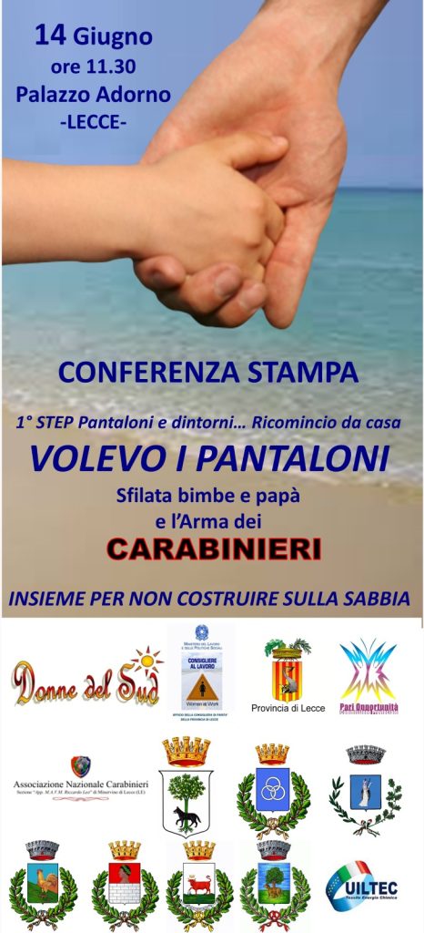 “Volevo i pantaloni” domani la presentazione: dal 15 giugno via al tour di sfilate bimbe e papà e l’Arma dei Carabinieri