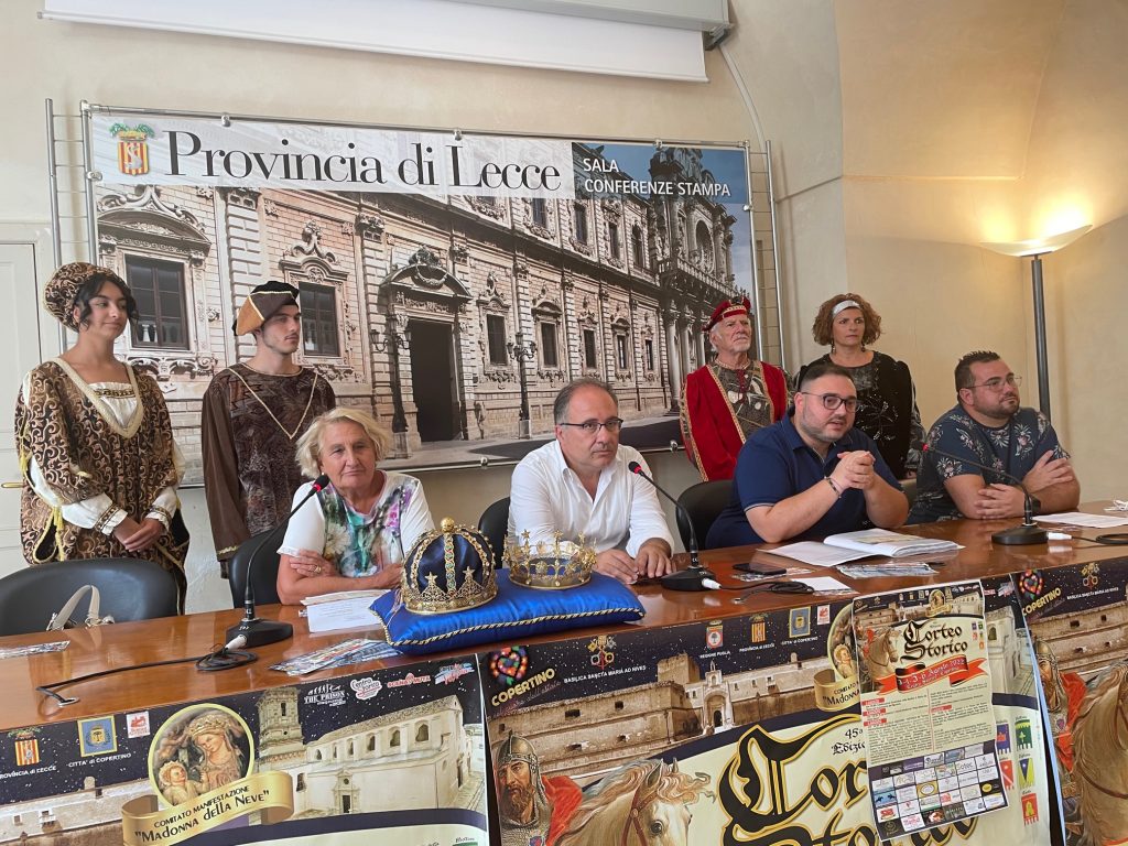 Dal 3 al 6 agosto tutti a Copertino per il 45° “Corteo storico Madonna della Neve”: gli eventi presentati oggi in Provincia