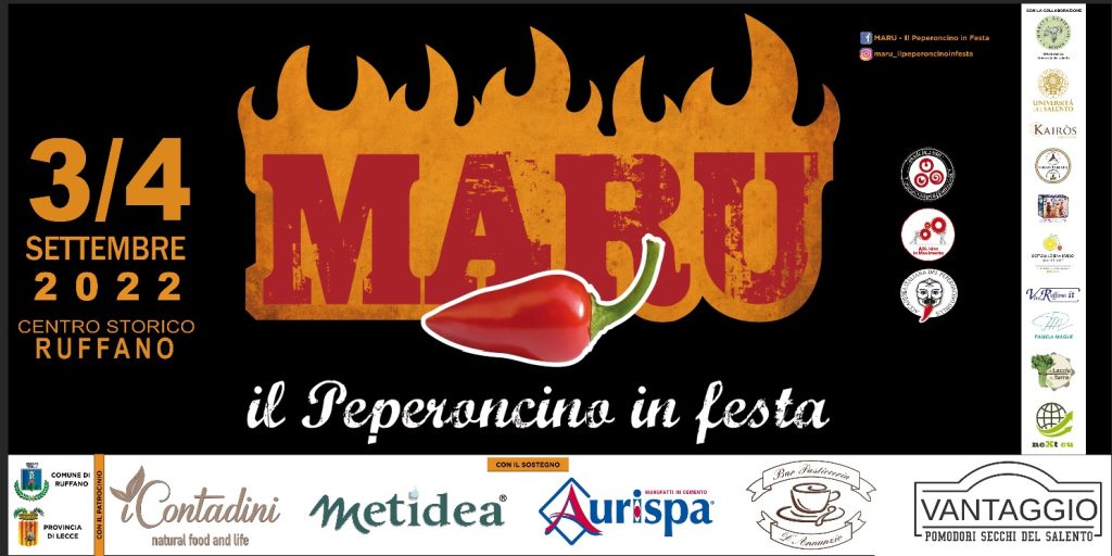 “Maru –  peperoncino in festa” a Ruffano: domani a Palazzo Adorno presentazione della IX edizione