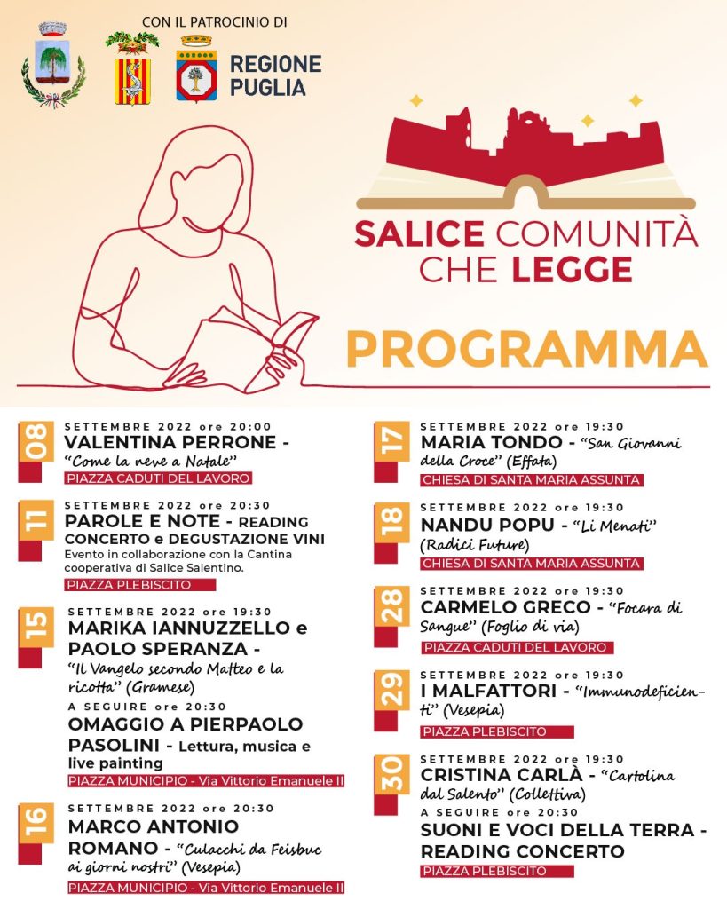 “Salice Comunità che Legge”: a Lecce la presentazione della rassegna culturale promossa dal Comune di Salice Salentino