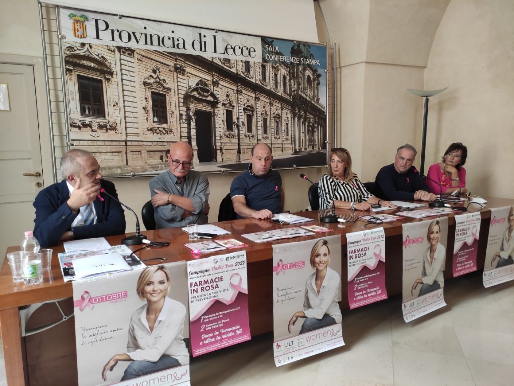 Tumori al seno: la Provincia con Lilt per la campagna “Lilt for women – Nastro rosa 2022”