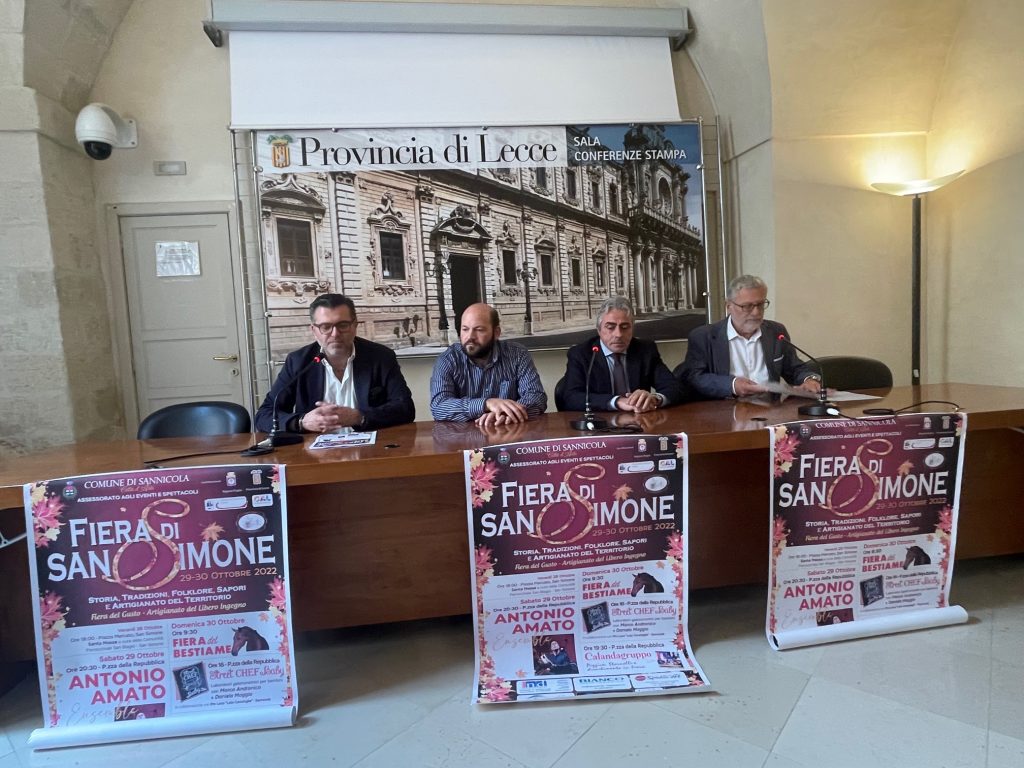 La Fiera di San Simone a Sannicola: presentato oggi a Palazzo Adorno il programma