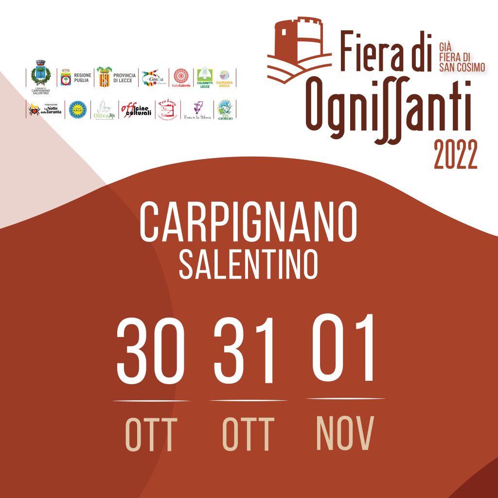 Fiera di Ognissanti a Carpignano Salentino: domani la presentazione a Palazzo Adorno