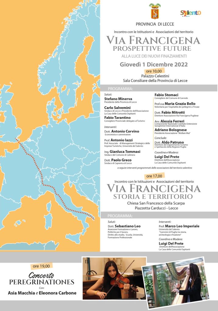 Via Francigena: la Provincia promuove un incontro con istituzioni e associazioni sul futuro del cammino storico