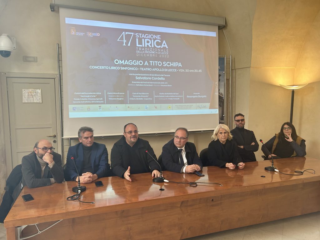 47^ Stagione Lirica della Provincia di Lecce: il 30 dicembre all’Apollo cala il sipario con il concerto “Omaggio a Tito Schipa”