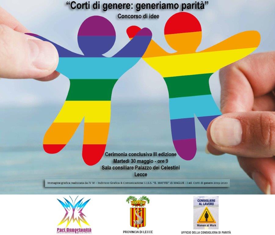 “Corti di genere: generiamo parità”: domani in Provincia le scuole partecipanti  per la cerimonia conclusiva con la consegna delle targhe commemorative