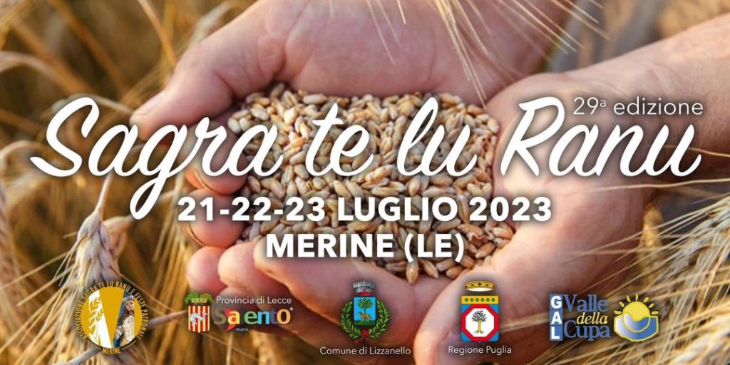 29^ edizione della “Sagra te lu Ranu” di Merine: domani la presentazione a Palazzo Adorno a Lecce