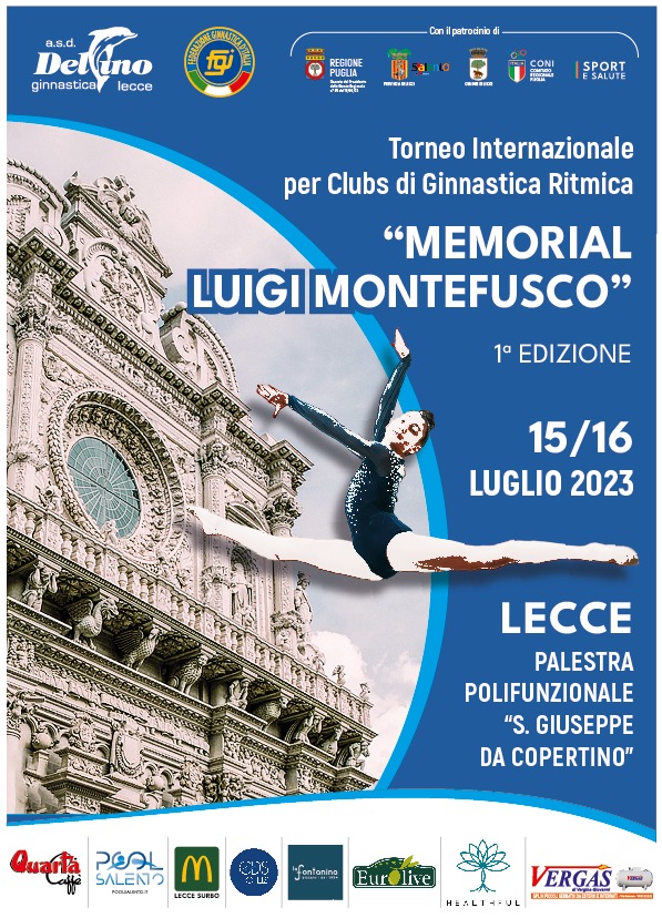 Torneo Internazionale per Clubs di Ginnastica Ritmica “Memorial Luigi Montefusco”: domani e domenica doppio appuntamento alla Palestra San Giuseppe da Copertino