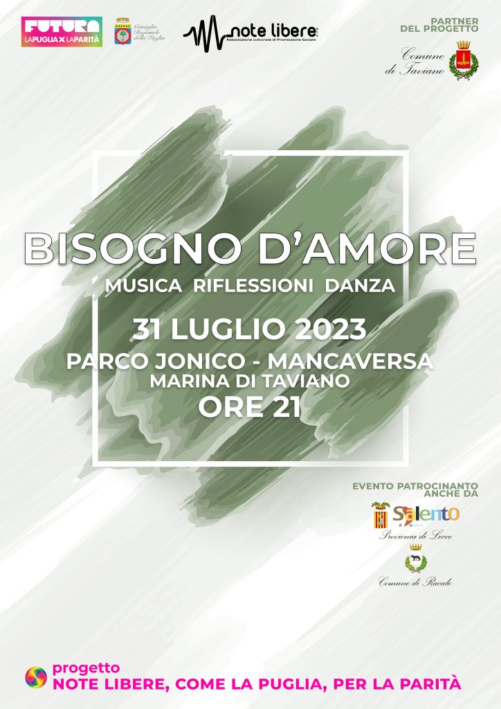 Parità di genere: a Mancaversa il concerto “Bisogno d’Amore”  per il progetto “Note Libere”