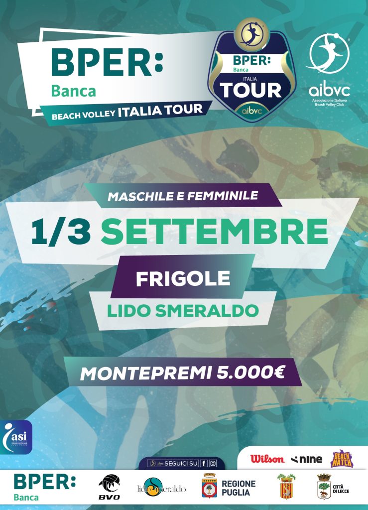 “BPER Beach Volley Italia Tour” a Frigole: domani la presentazione a Palazzo Adorno