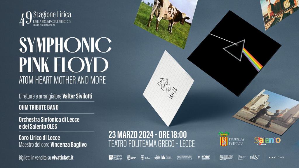 “Symphonic Pink Floyd”: sabato 23 marzo al Politeama Greco il concerto evento, sold out, della Stagione Lirica della Provincia di Lecce