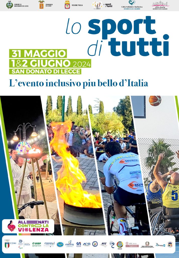 “Lo Sport di Tutti – Le Olimpiadi dell’Inclusione”: martedì 21 a Palazzo Adorno la presentazione dell’evento promosso dal Comune di San Donato