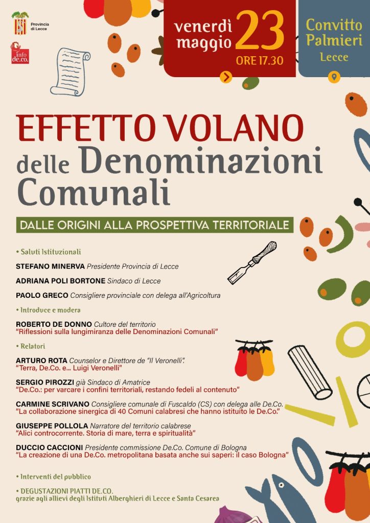 “Effetto volano delle De.Co.” domani al Convitto Palmieri. Il consigliere Paolo Greco: “Costituire una rete fra i Comuni della provincia per creare sinergia e sviluppo”