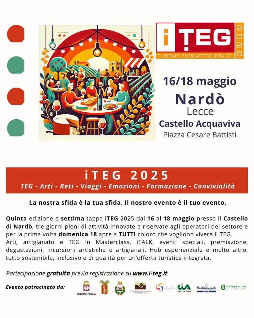“iTEG 2025”: a Palazzo Adorno la presentazione dell’evento dedicato al turismo enogastronomico