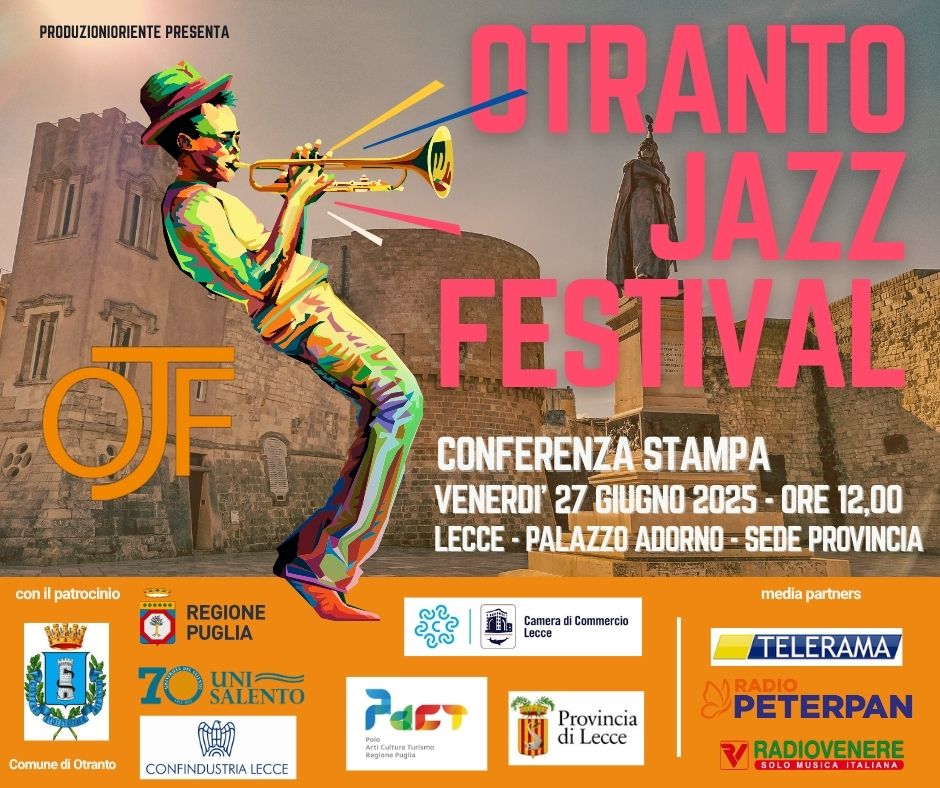 “Otranto Jazz Festival 2025”: a Palazzo Adorno la presentazione della XII edizione della rassegna