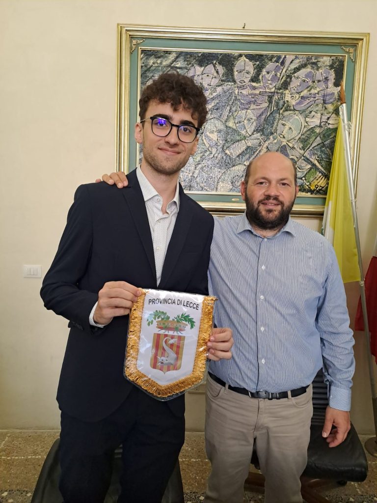 Riconoscimento della Provincia a Francesco Pio Manca, il ventenne salentino in corsa per il “Nobel degli studenti”