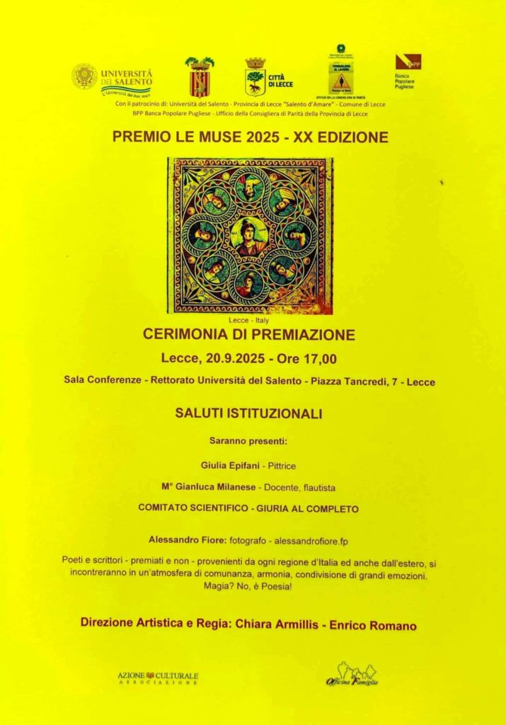 Premio Le Muse 2025:  in Provincia la presentazione della XX edizione
