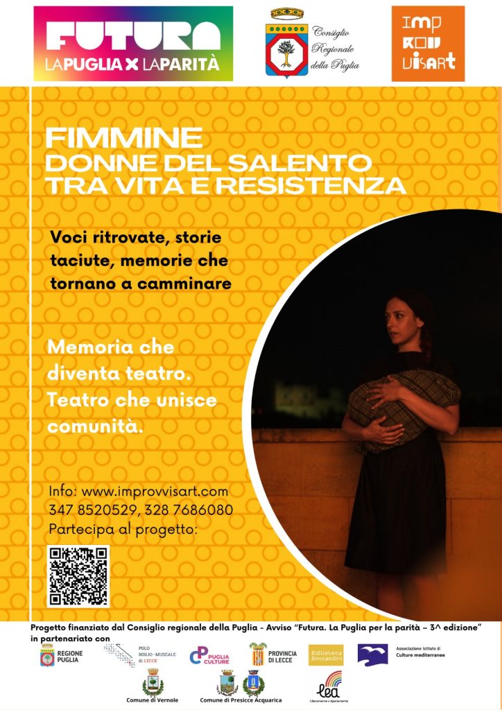 “Fimmine – Donne del Salento tra vita e resistenza”: in Provincia si illustra il progetto teatrale e culturale di Improvvisart
