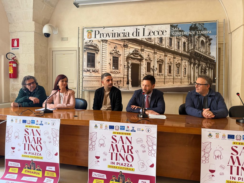 Il 15 e 16 novembre Monteroni si colora con “San Martino in Piazza”: la due giorni dedicata al vino novello presentata a Palazzo Adorno