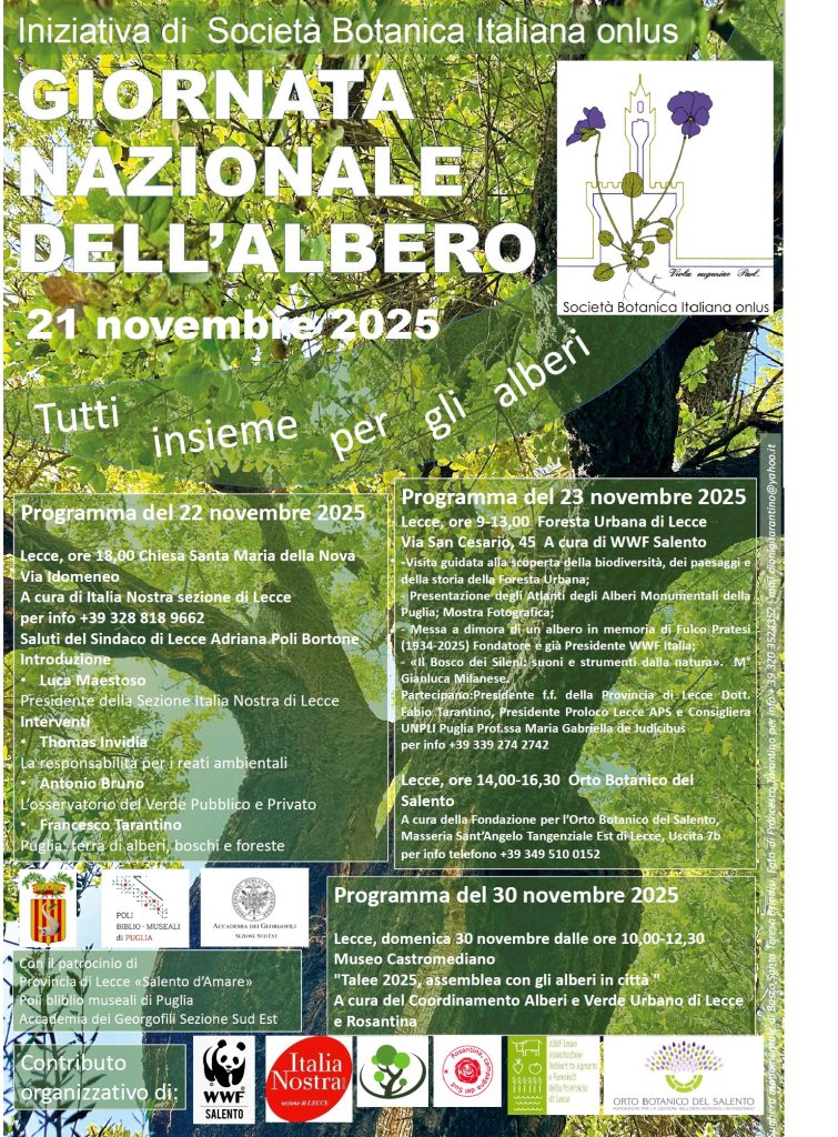 “Tutti insieme per gli alberi”: il Salento celebra i polmoni verdi