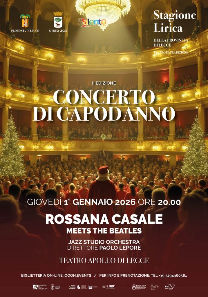 “Concerto di Capodanno”: giovedì 1 gennaio al Teatro Apollo lo spettacolo realizzato da Provincia di Lecce e Comune di Lecce