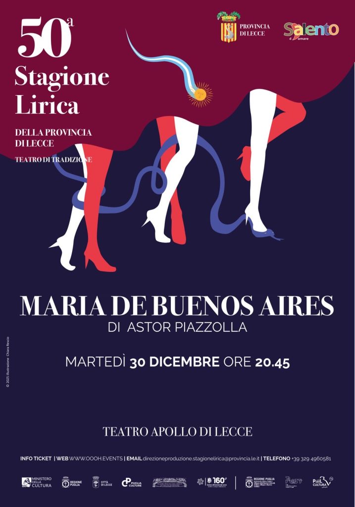 “Maria De Buenos Aires” di Piazzolla: la tango operita andrà in scena al teatro Apollo a Lecce
