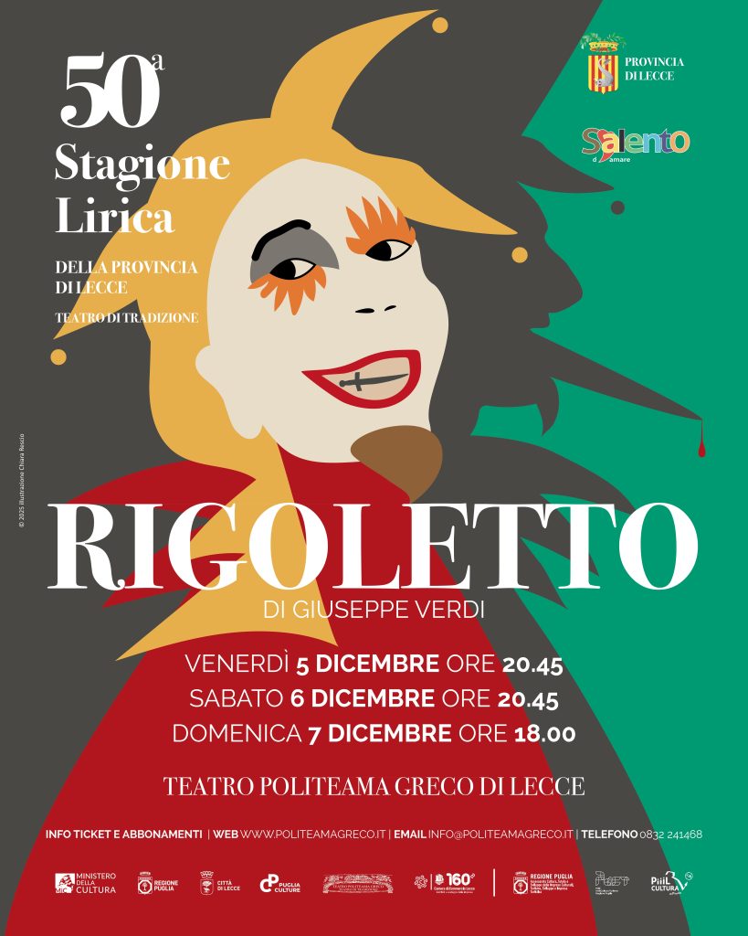 50^ Stagione Lirica della Provincia di Lecce: in scena il 5, 6 e 7 dicembre “Rigoletto” di Verdi