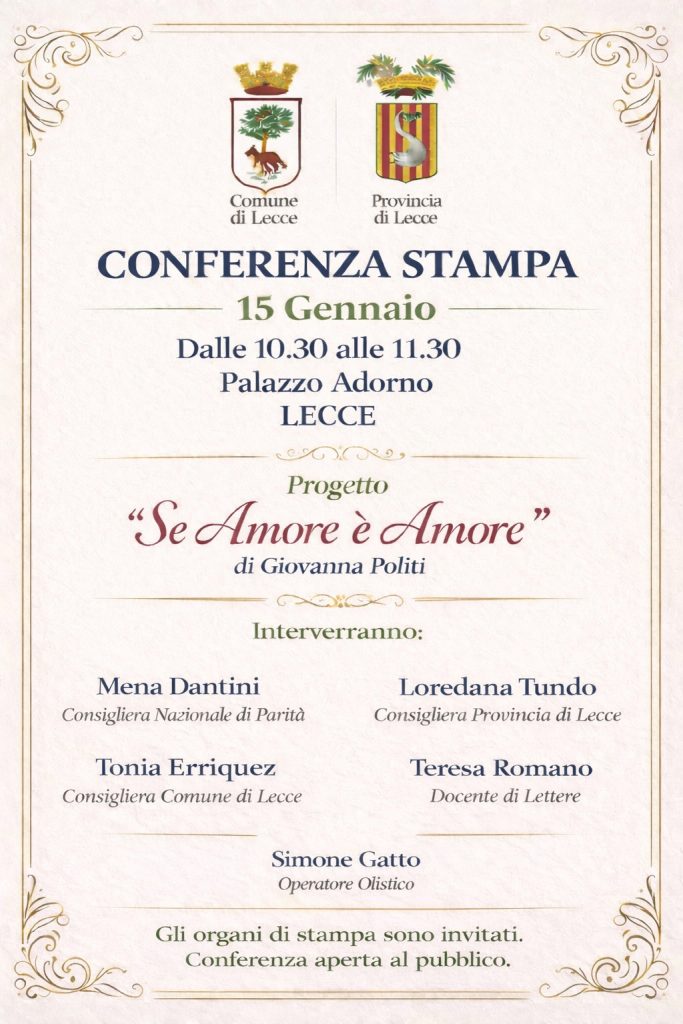 “Se amore é amore”: a Palazzo Adorno si presenta il progetto inclusivo rivolto ai giovani