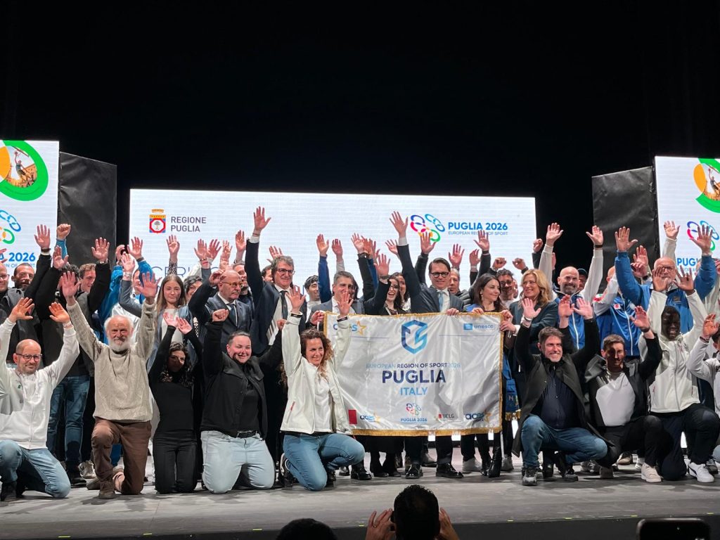 Puglia Regione Europea dello Sport 2026: il consigliere Antonio Tramacere a Bari in rappresentanza della Provincia di Lecce