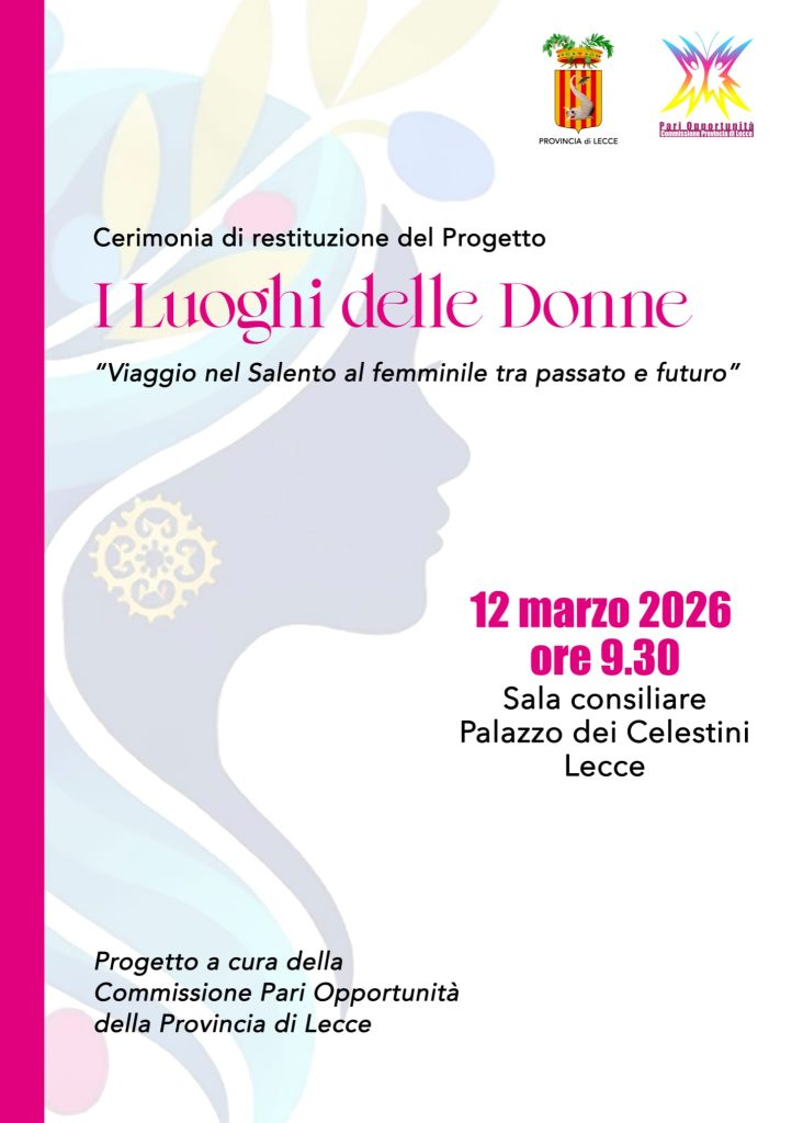 “I Luoghi delle Donne”: il 12 marzo a Palazzo Celestini l’incontro di restituzione del Progetto della Cpo provinciale