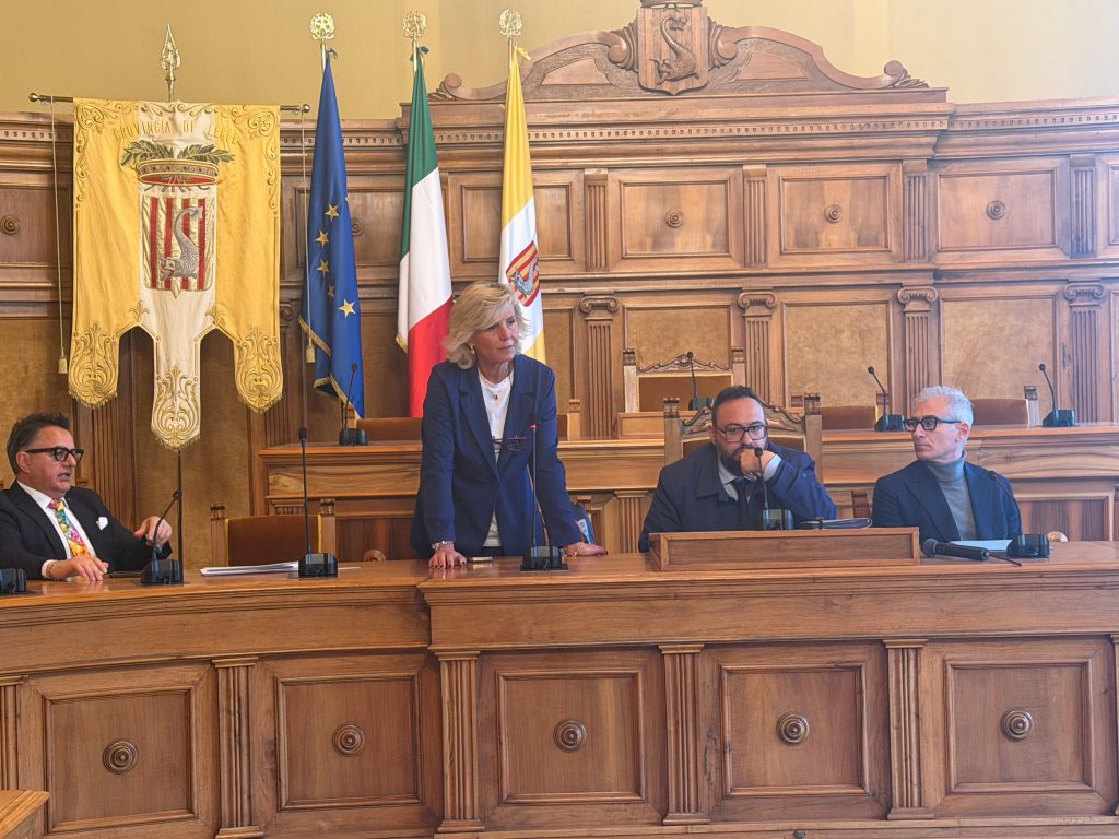 Il presidente Tarantino all’incontro a Palazzo dei Celestini