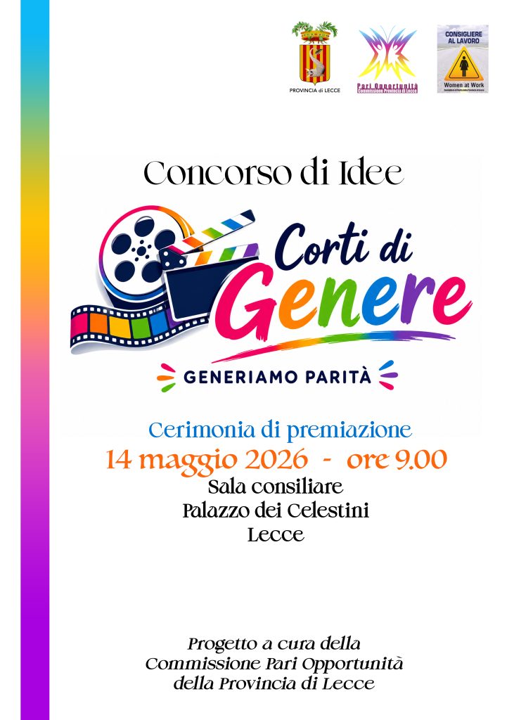 “Corti di Genere 2026”: il 14 maggio a Palazzo dei Celestini la premiazione dei migliori corti, spot e poster realizzati dalle scuole