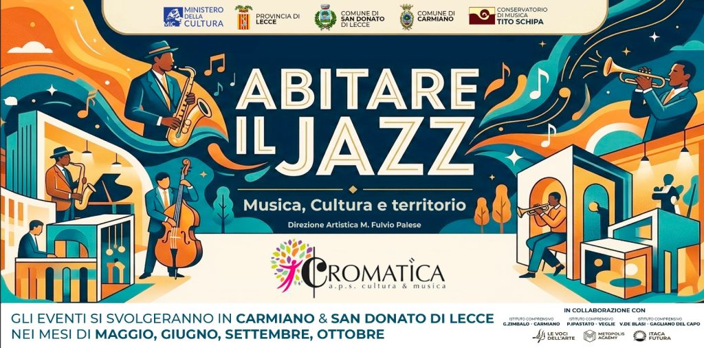 “Abitare il Jazz”: a Palazzo Adorno la presentazione del progetto artistico  in programma a Carmiano e San Donato da maggio a settembre