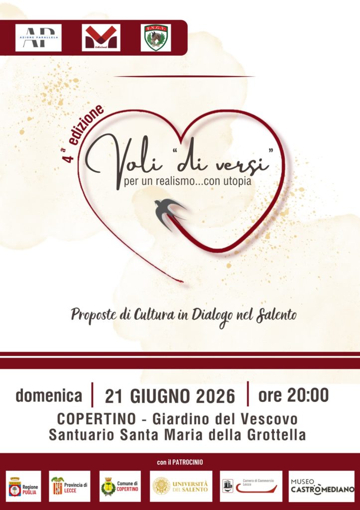 “Voli di versi”: a Palazzo Adorno si presenta  il Premio in programma a Copertino