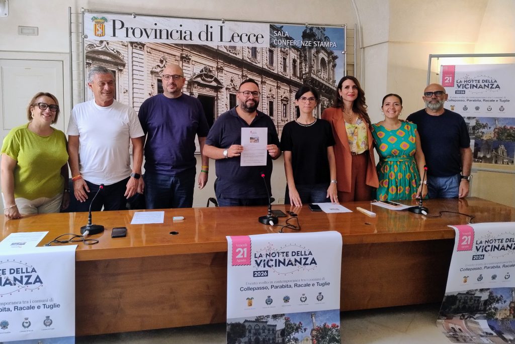 Il 21 agosto a Collepasso, Parabita, Racale e Tuglie c’è la Notte della Vicinanza: banchetti aperti a tutti per riscoprire il valore della condivisione
