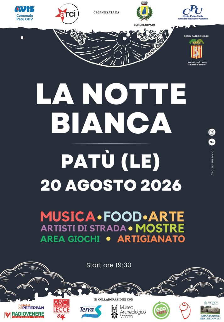 A Patù torna la Notte Bianca: Palazzo Adorno ospita la presentazione dell’evento